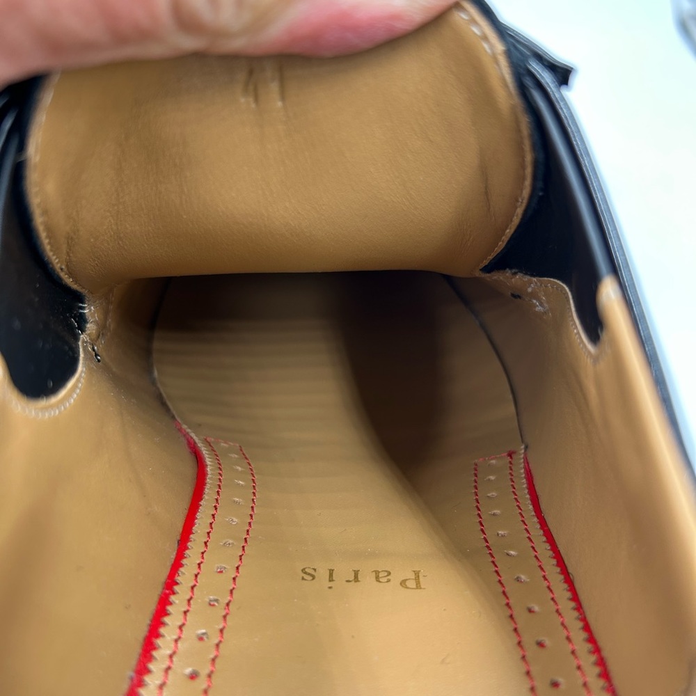 Men's Black Leather Dress Shoes - Picture 5 of 10